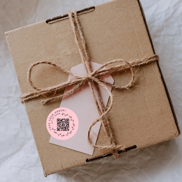 50 Personalized QR Code Stickers For Small Business & Resellers - Picture 2 of 5